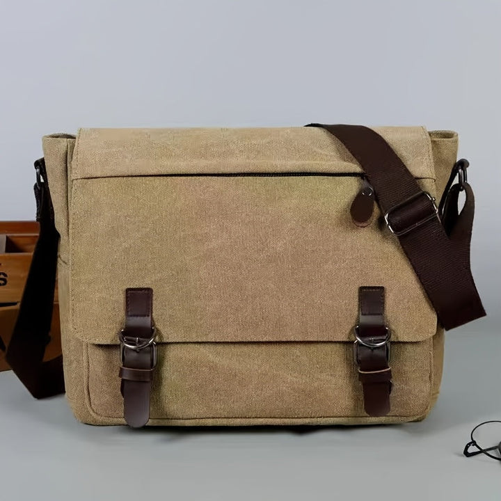 Men's Shoulder Bag | Sturdy & Spacious with Multiple Pockets | Adjustable Strap