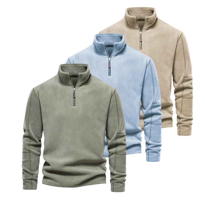 Sweaters for Men | Thermal Sweater | Half-Zip Stand-Up Collar | Winter