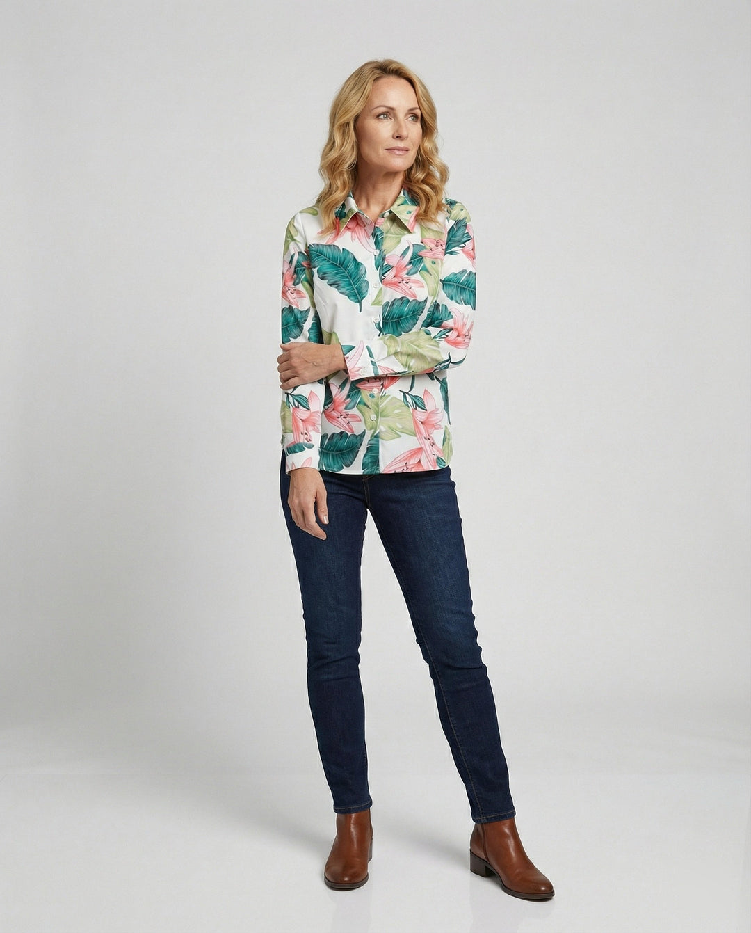 Ladies' Blouse Print Shirt Collar