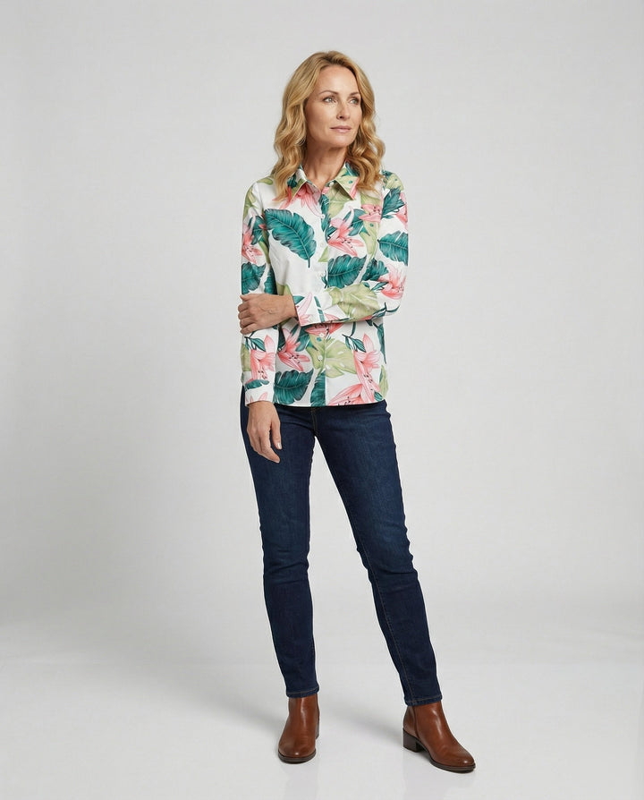 Ladies' Blouse Print Shirt Collar