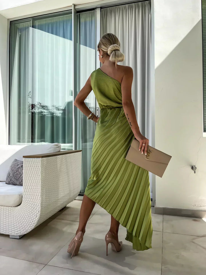 Dariella Romantic Flower One Shoulder Dress - Elena Harper