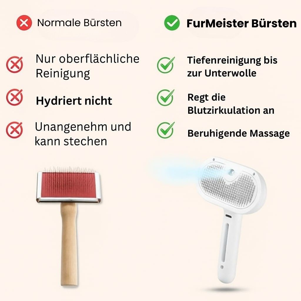 Dog Brush & Cat Brush Brush for Short Hair & Long Hair with Steam Function FurMeister, view 5 - Elena Harper