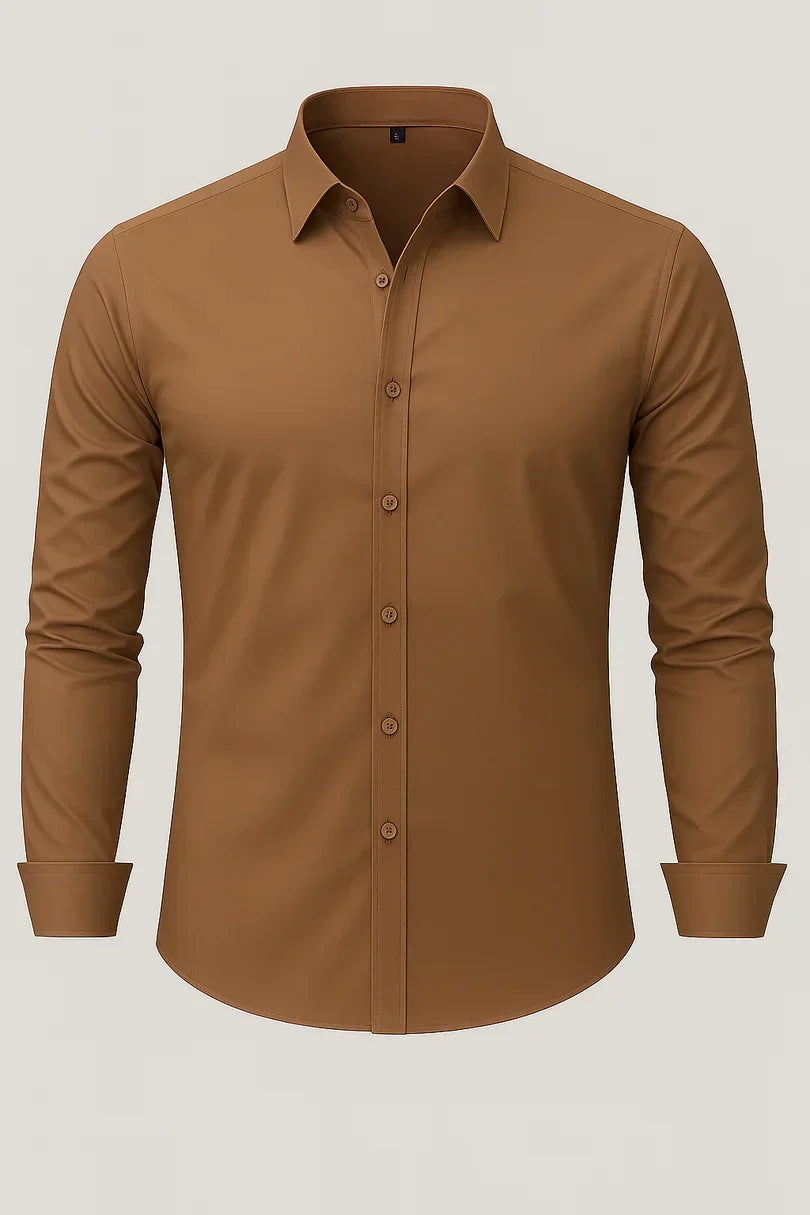 Bordon - Non-Iron Stretch Shirt With Button
