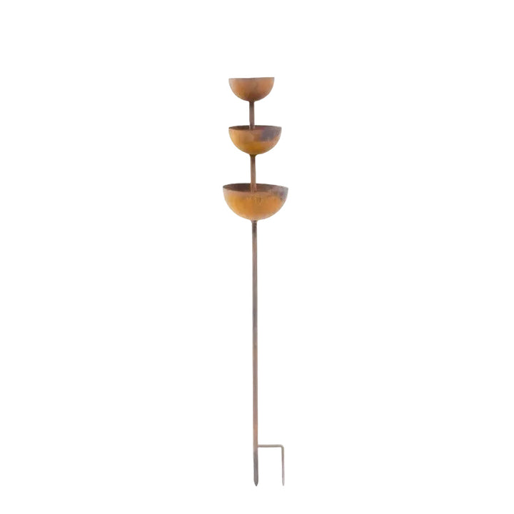 Birdwell Rustic Copper Bird Bath Garden Stake - Elena Harper