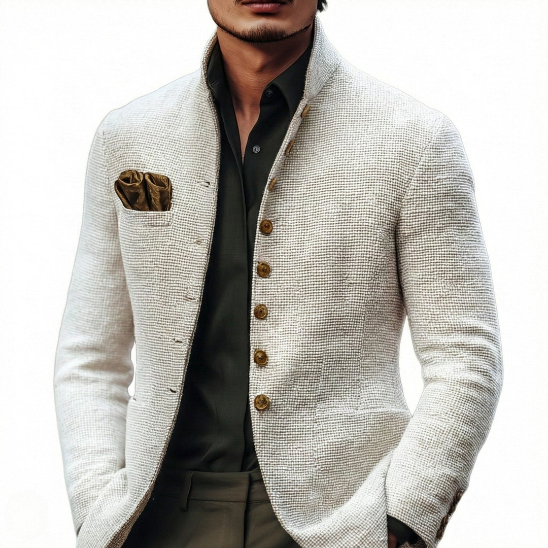 Knitted Cardigan with Button Closure for Men