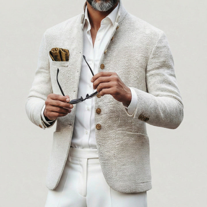 Knitted Cardigan with Button Closure for Men