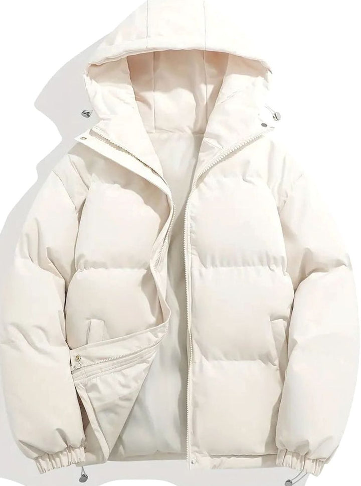 Quilted Puffer Jacket with Stand-Up Collar for Women