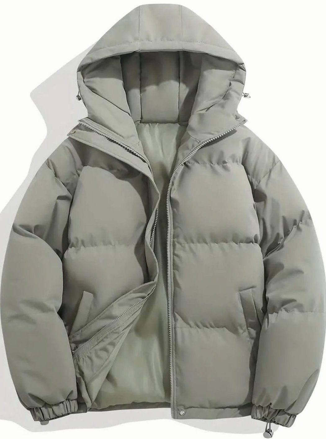 Quilted Puffer Jacket with Stand-Up Collar for Women