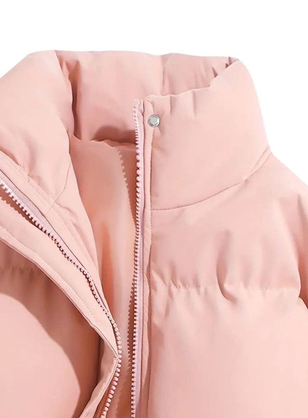 Quilted Puffer Jacket with Stand-Up Collar for Women