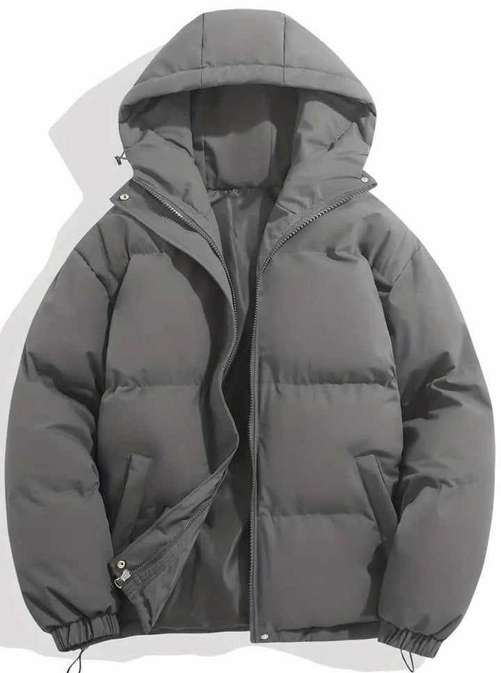 Quilted Puffer Jacket with Stand-Up Collar for Women