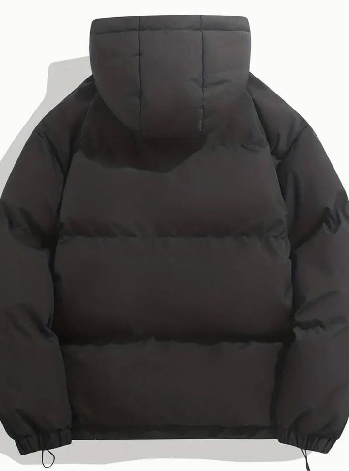 Quilted Puffer Jacket with Stand-Up Collar for Women