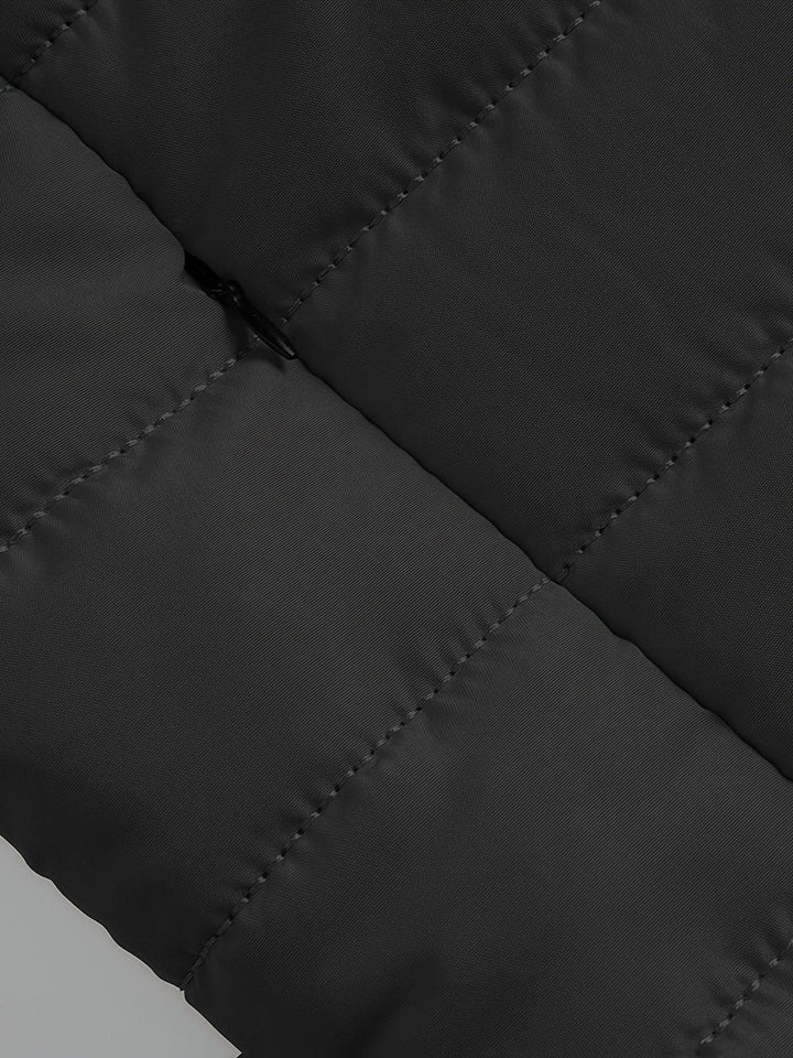 Padded Mid Jacket with Zipper for Men
