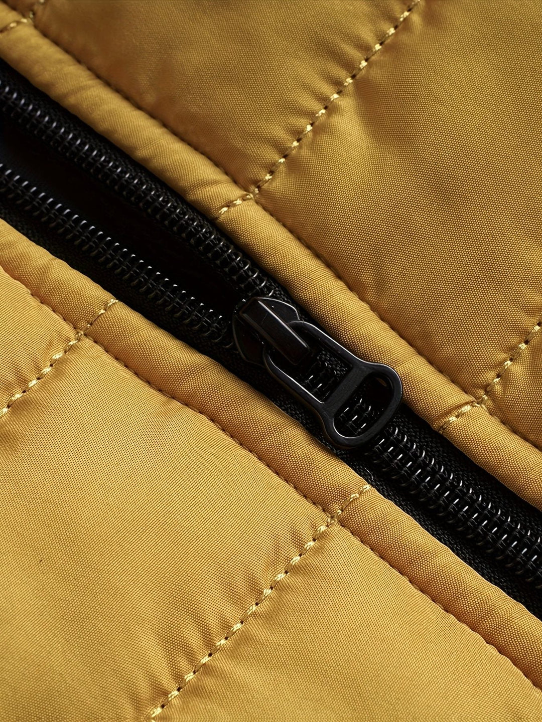 Padded Mid Jacket with Zipper for Men