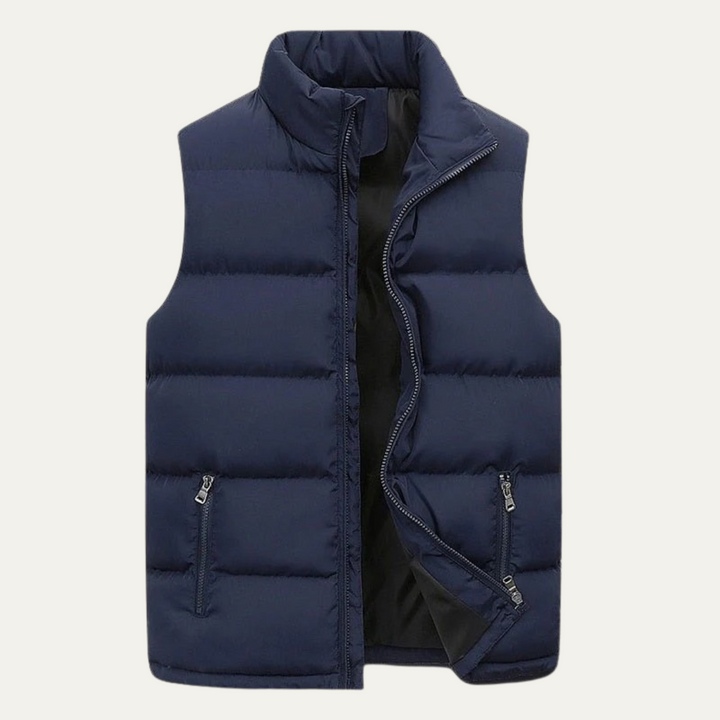 Men's Quilted Zip Vest - Elena Harper
