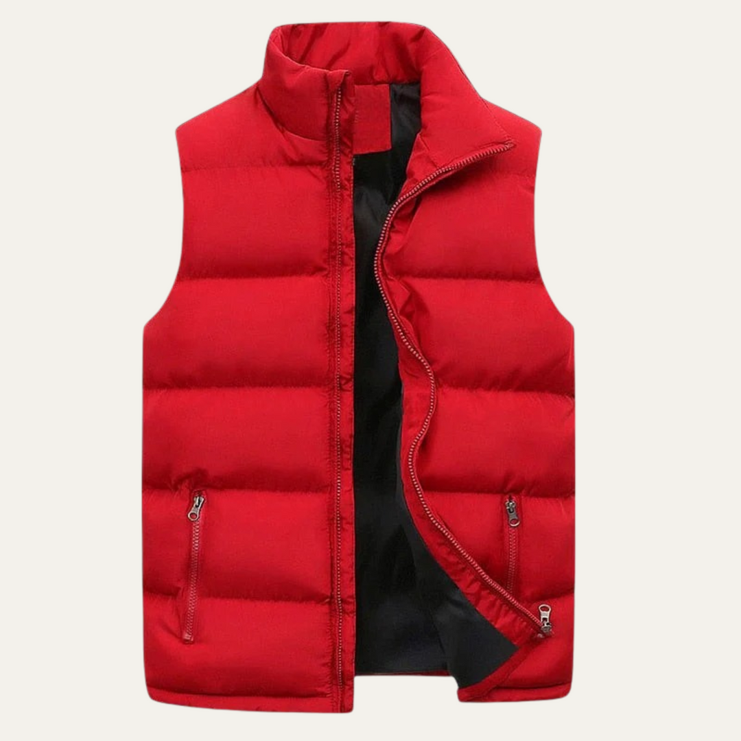 Men's Quilted Zip Vest - Elena Harper