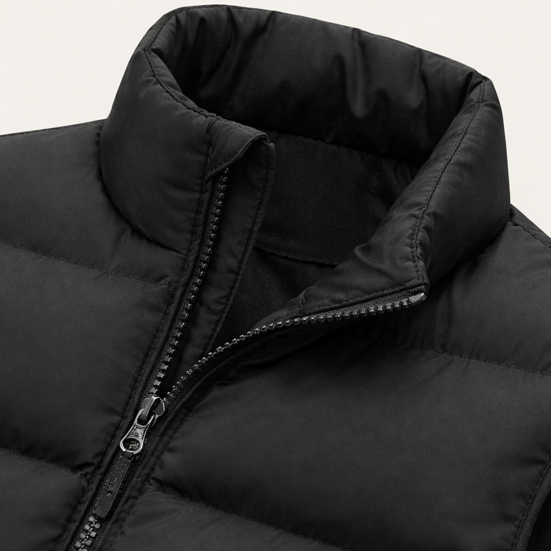 Men's Quilted Zip Vest - Elena Harper