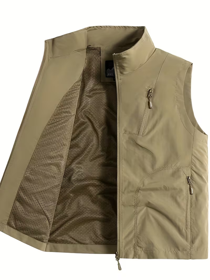 Zipped Utility Vest for Men