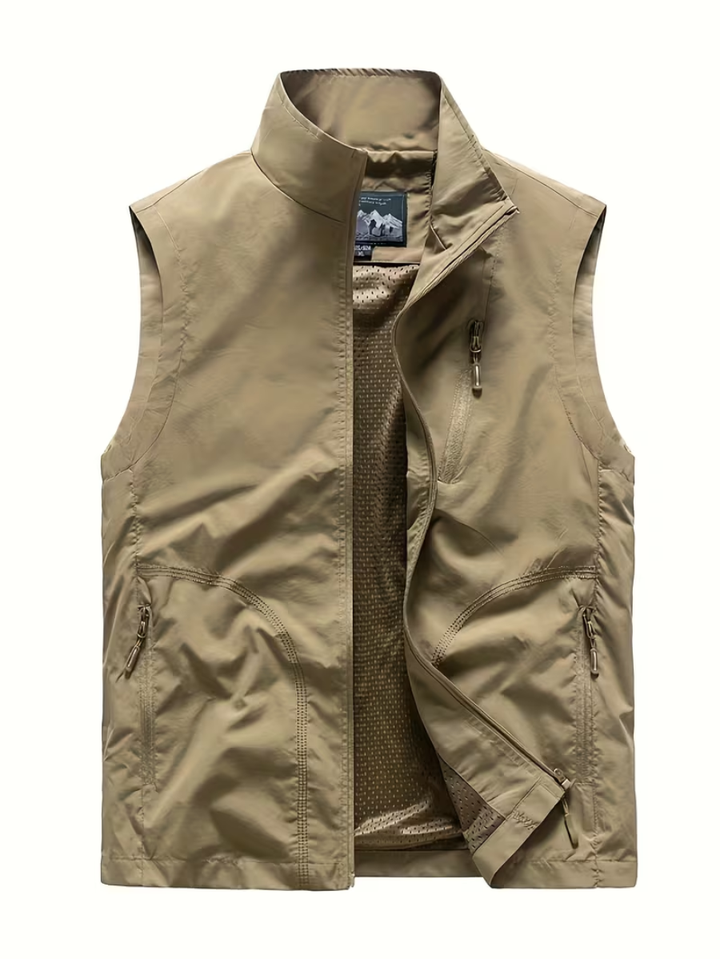 Zipped Utility Vest for Men