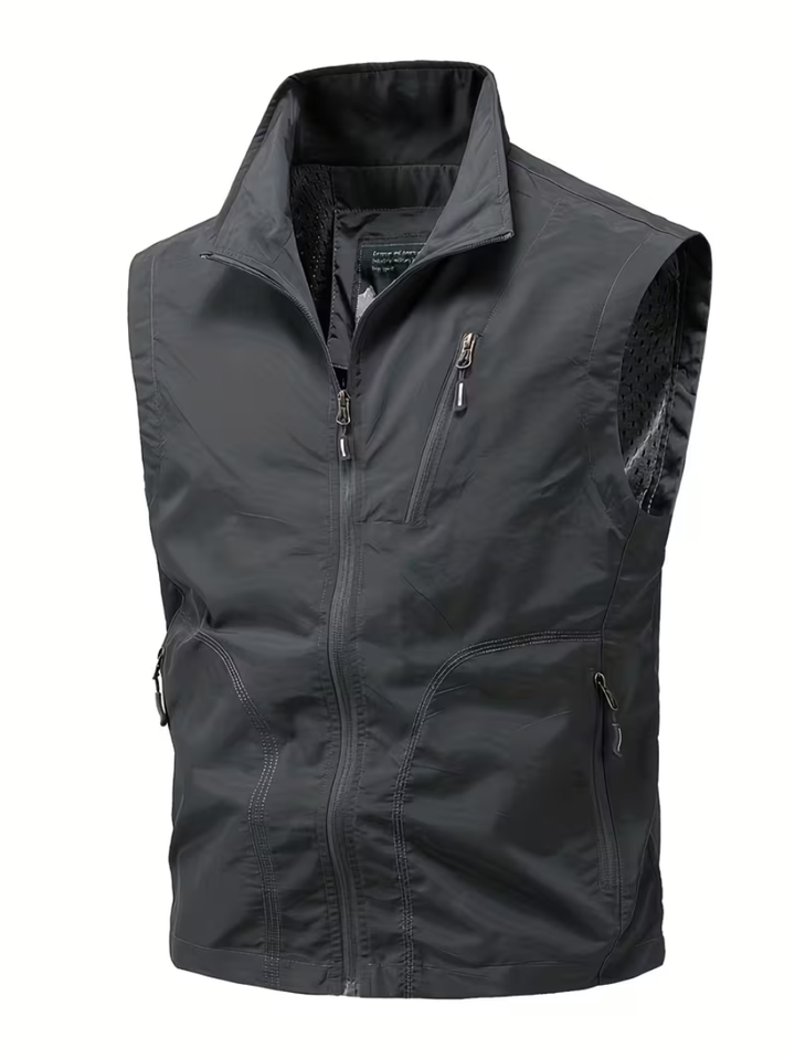 Zipped Utility Vest for Men