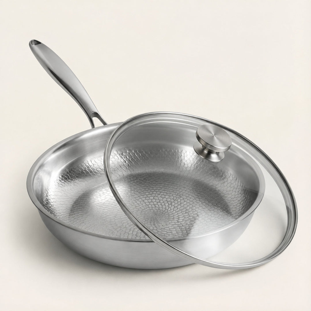 Glass Lid With Titanium Frying Pan