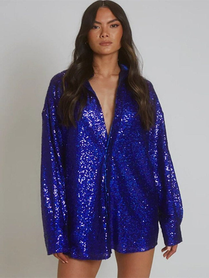 Glitter Oversized Blouse for Women