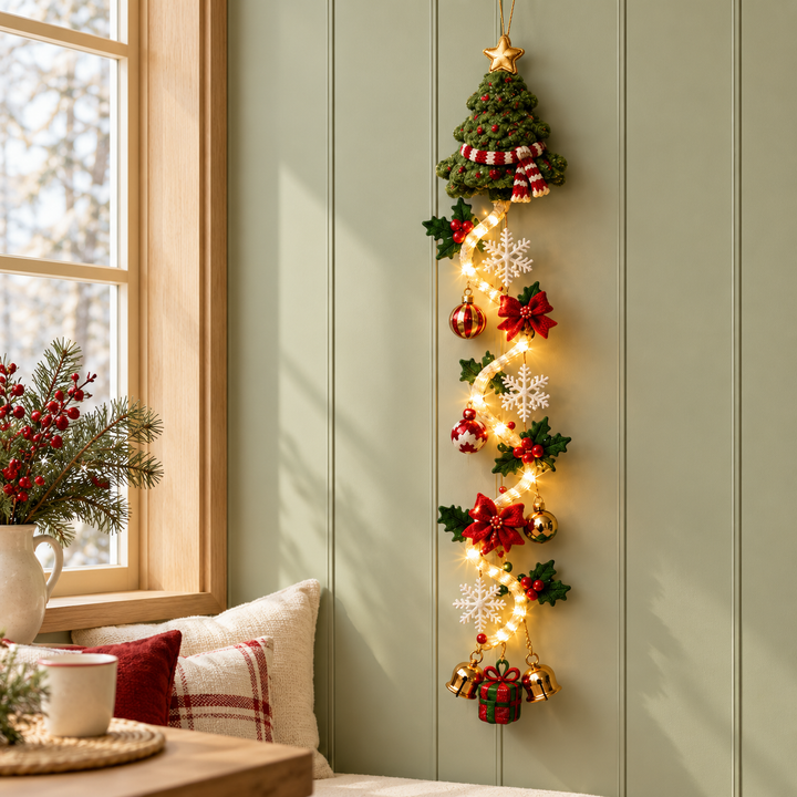 Glowing Christmas Door Hanger