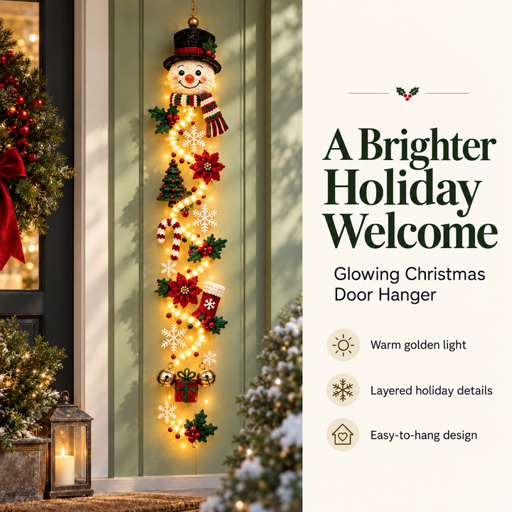 Glowing Christmas Door Hanger