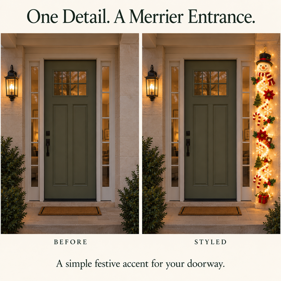 Glowing Christmas Door Hanger