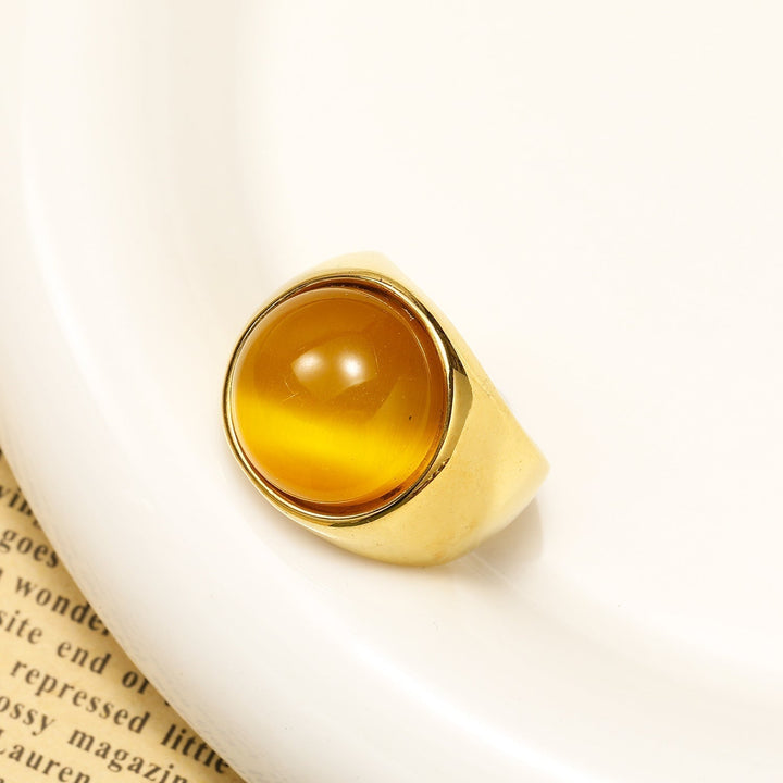 Large Cat's Eye Gemstone Ring – Liora