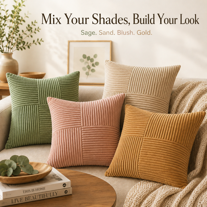 Corvella Corduroy Cushion Cover That Matches The Photo, view 9 - Elena Harper