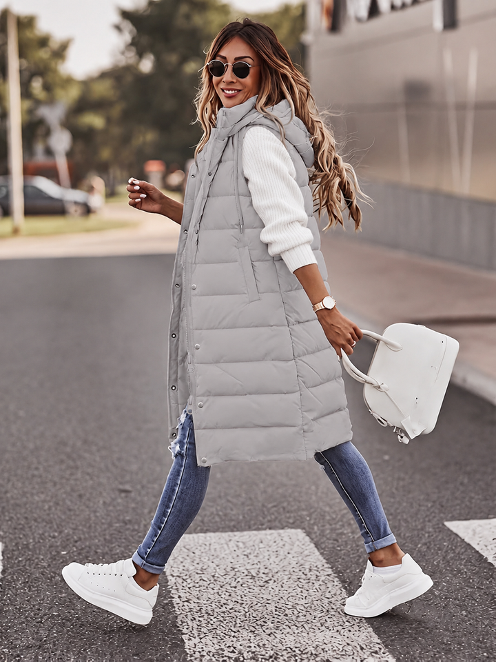 Sabrina Long and Comfortable Vest, view 8 - Elena Harper