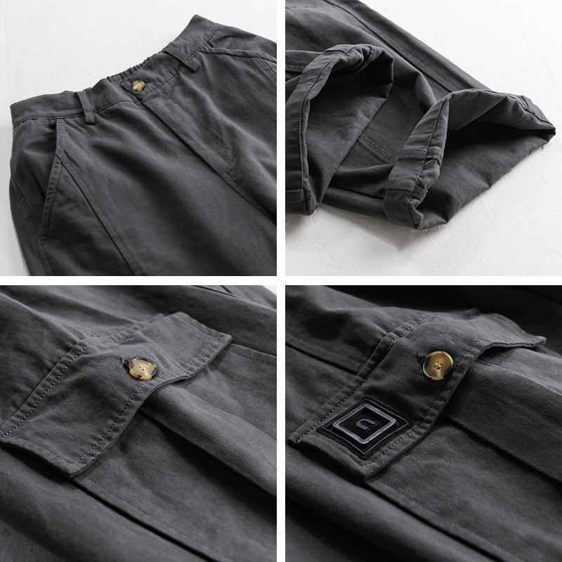 Grevnar Men's Cargo Pants Relaxed Fit Cotton, view 4 - Elena Harper