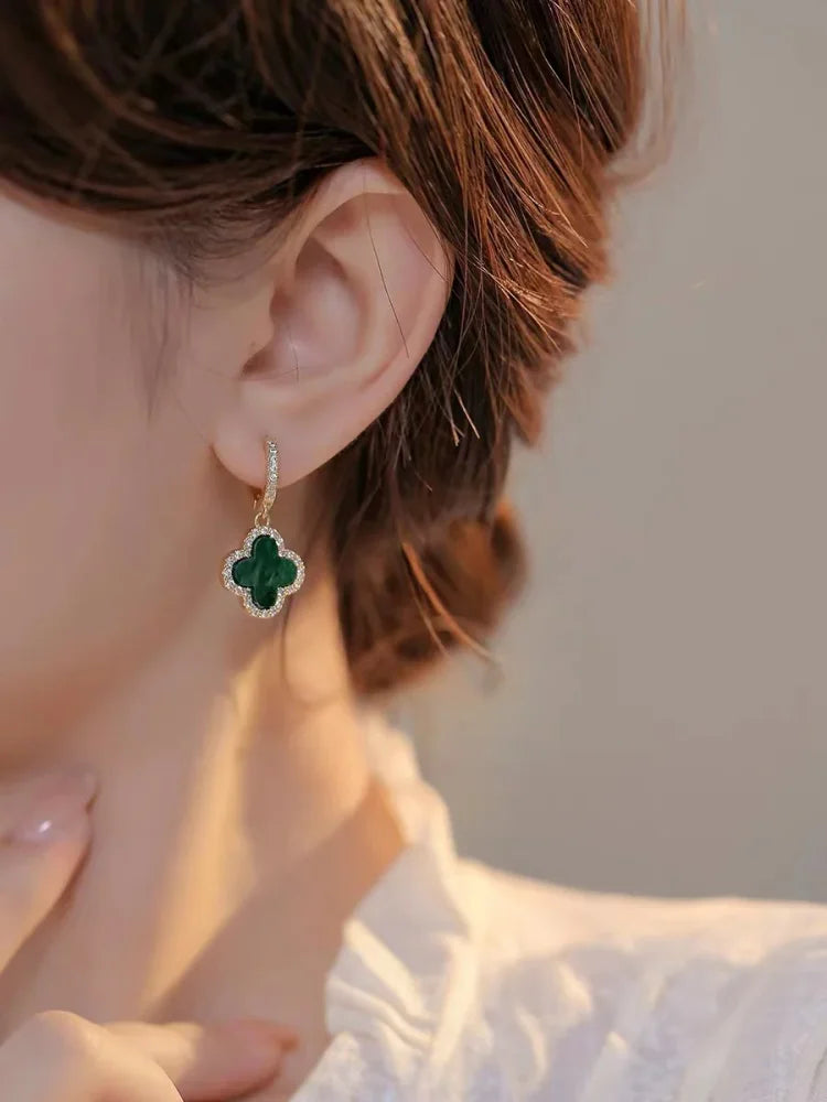 Women's Lucky Clover Leaf Earrings – Elegant & Timeless