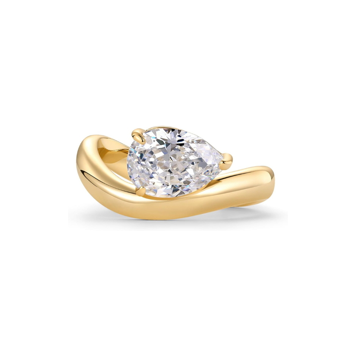 Wavy Promise Ring Gold - Elena Harper