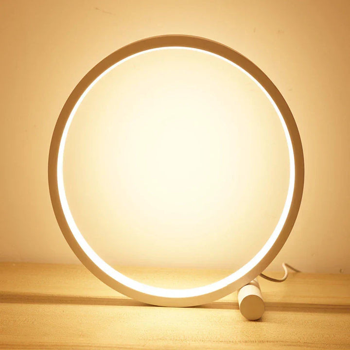 LED Halo Design Nightstand Lamp – Modern Ambient Lamp with Adjustable Brightness