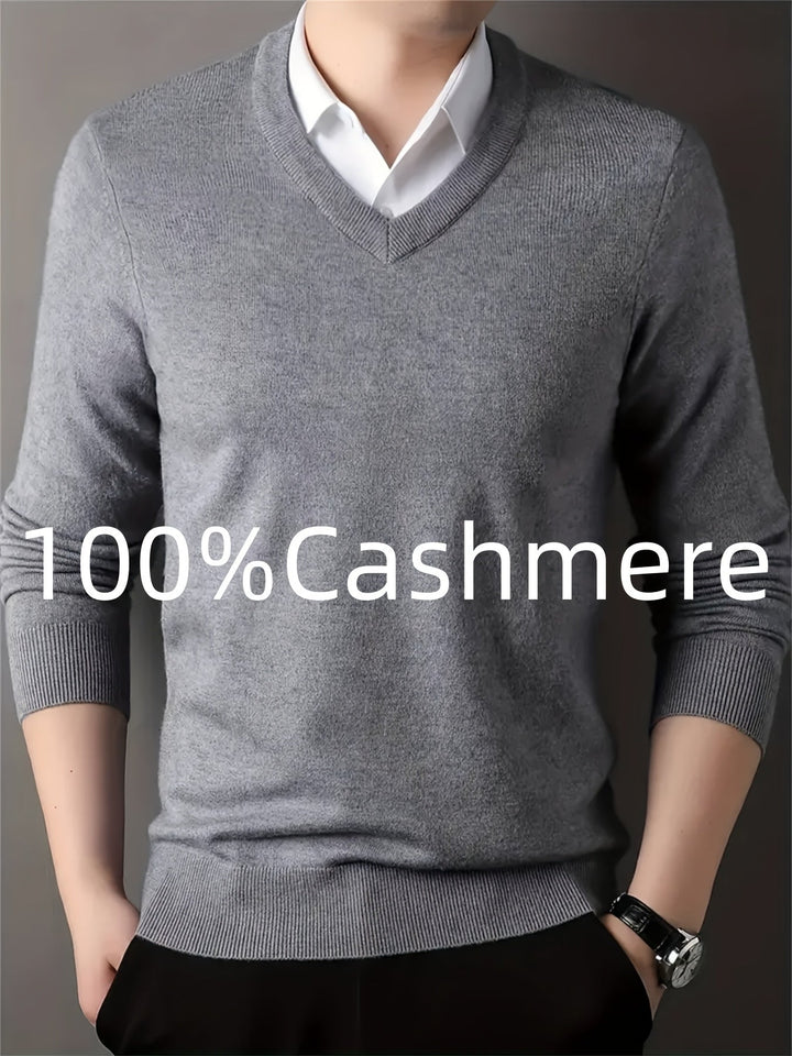 Halvord | Men's V-Neck Sweater Black