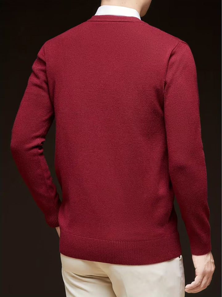 Halvord | Men's V-Neck Sweater Black