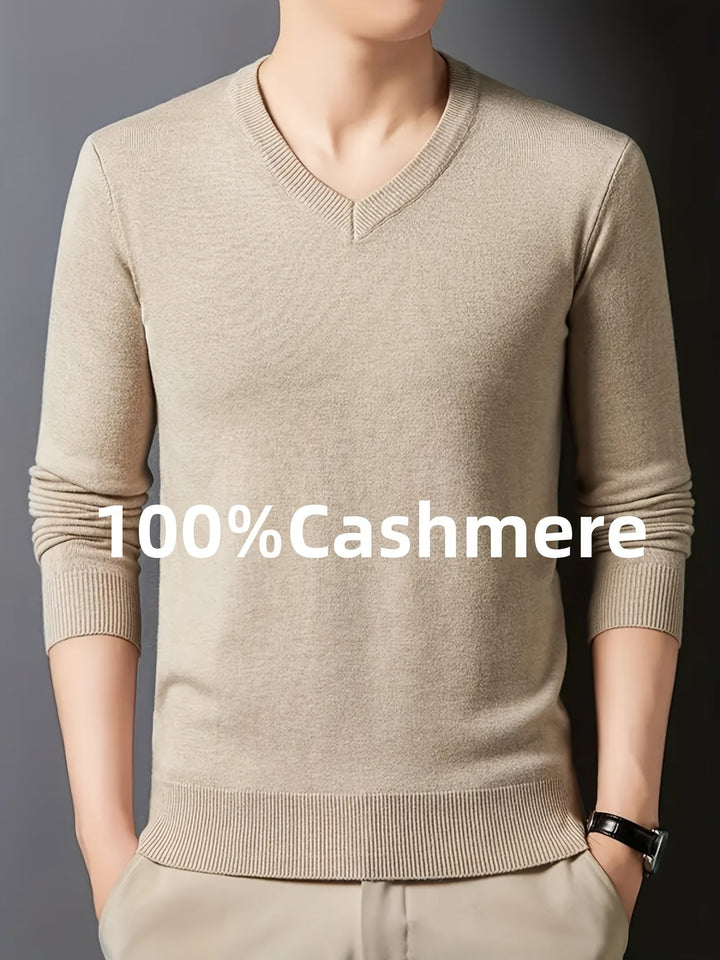 Halvord | Men's V-Neck Sweater Black