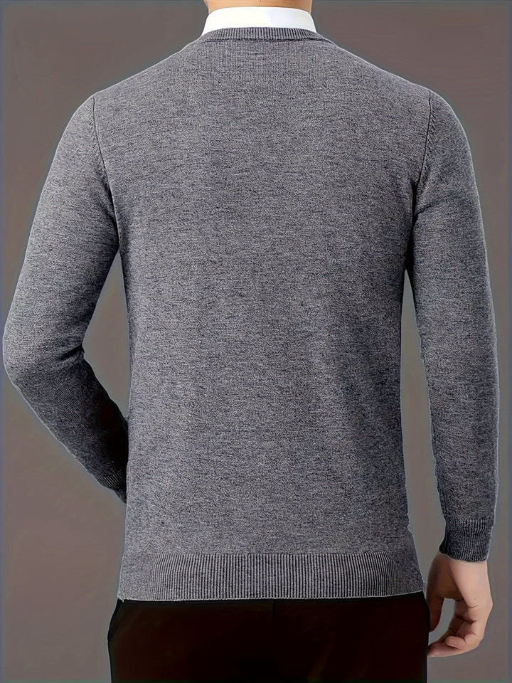 Halvord | Men's V-Neck Sweater Black