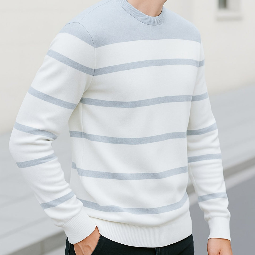 Halvorn | Men's Striped Crew Neck Sweater