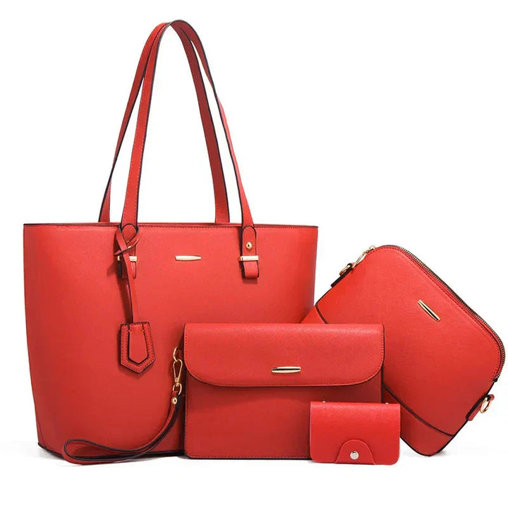 3-Piece Leather Handbag & Shoulder Bag Set