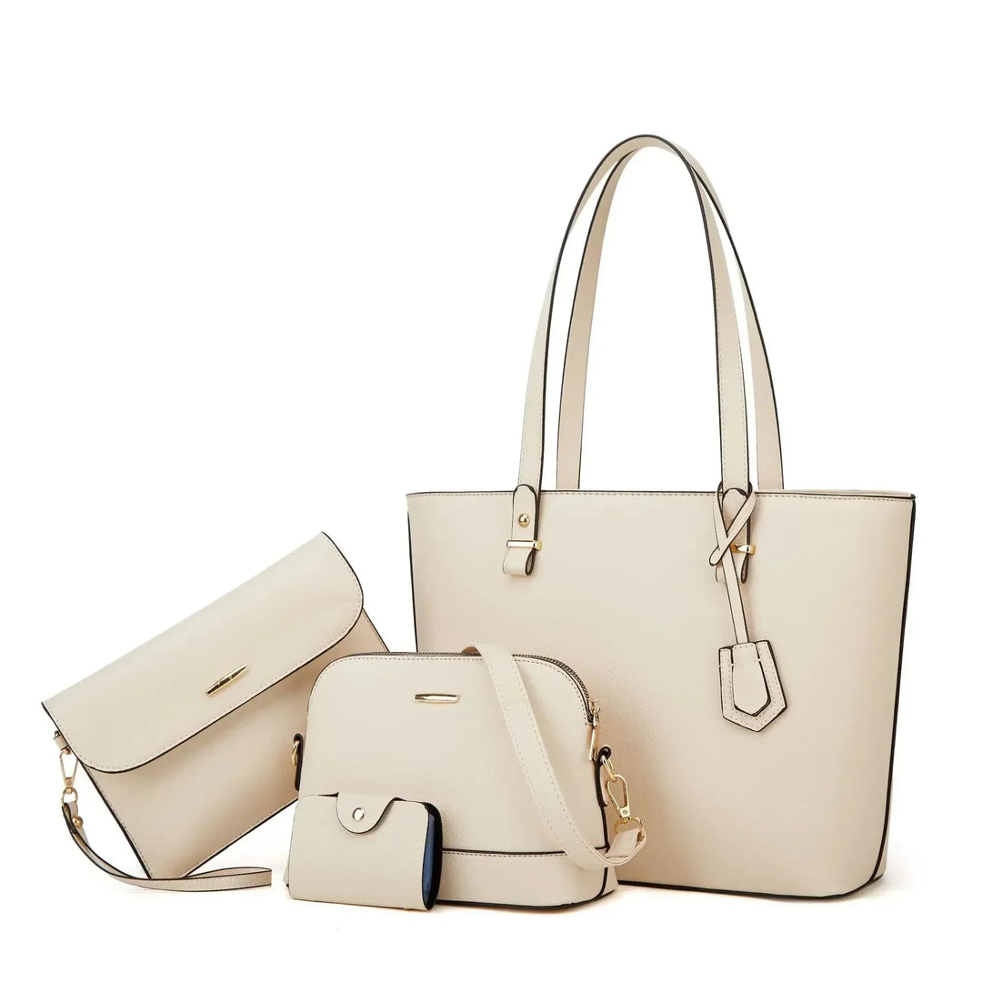 3-Piece Leather Handbag & Shoulder Bag Set