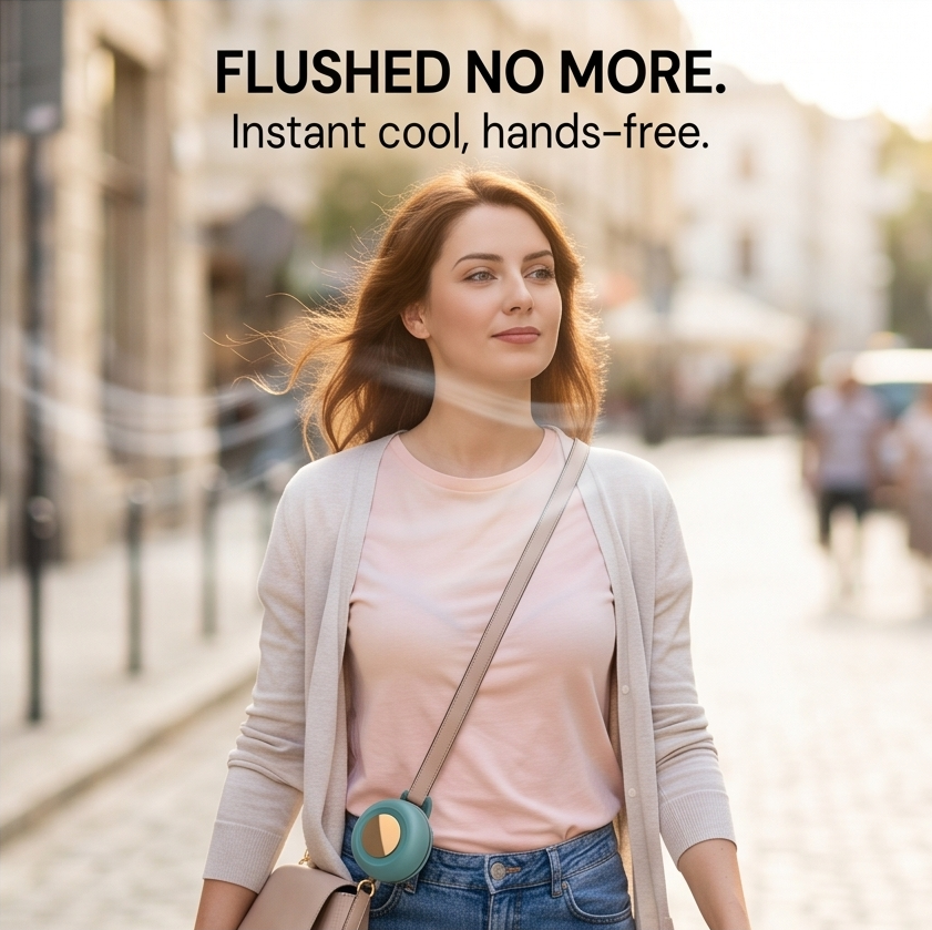 Breezly Hands-Free Clip-On Cooling Fan - Elena Harper