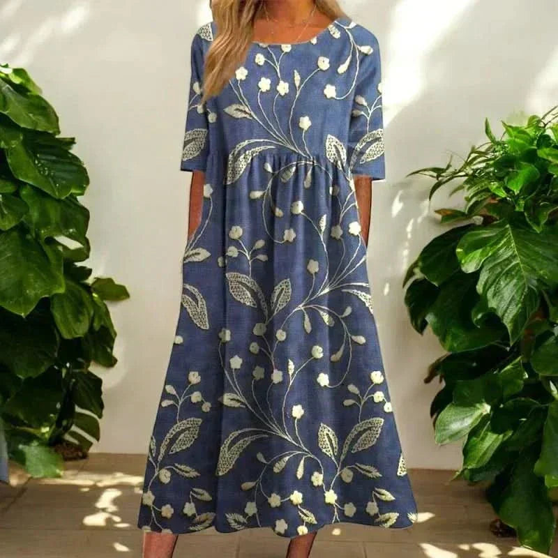 Yelira Relaxed Midi Dress - Elena Harper