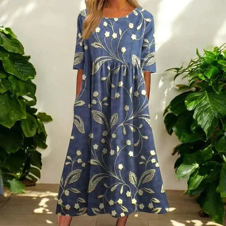 Yelira Relaxed Midi Dress - Elena Harper