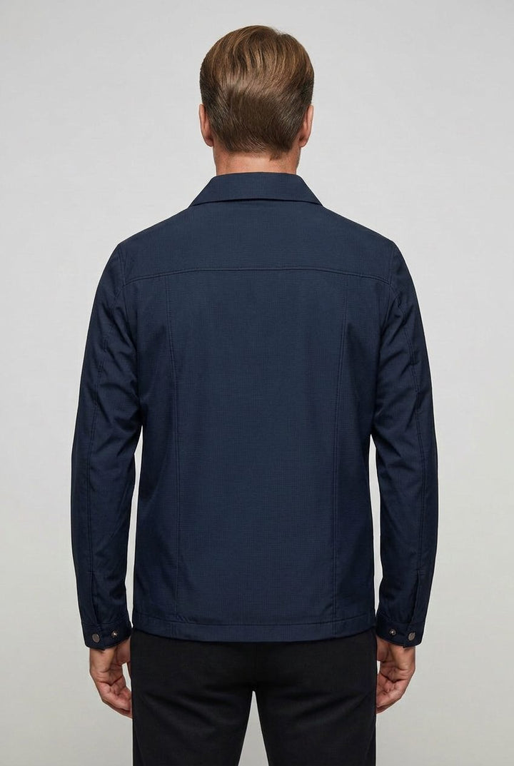 Harrington Jacket with Stand-Up Collar for Men