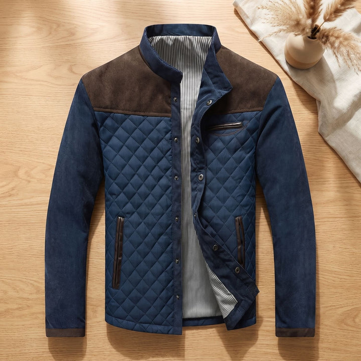 Noud | Men's Quilted Puffer Winter Jacket with Snap Button Closure