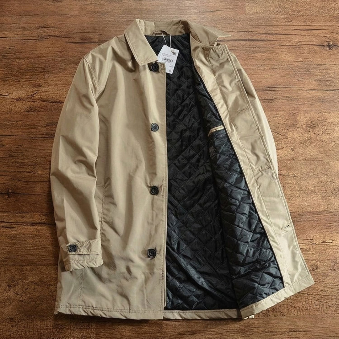 Lars | Men's Oversized Padded Longline Winter Coat with Wrap Front