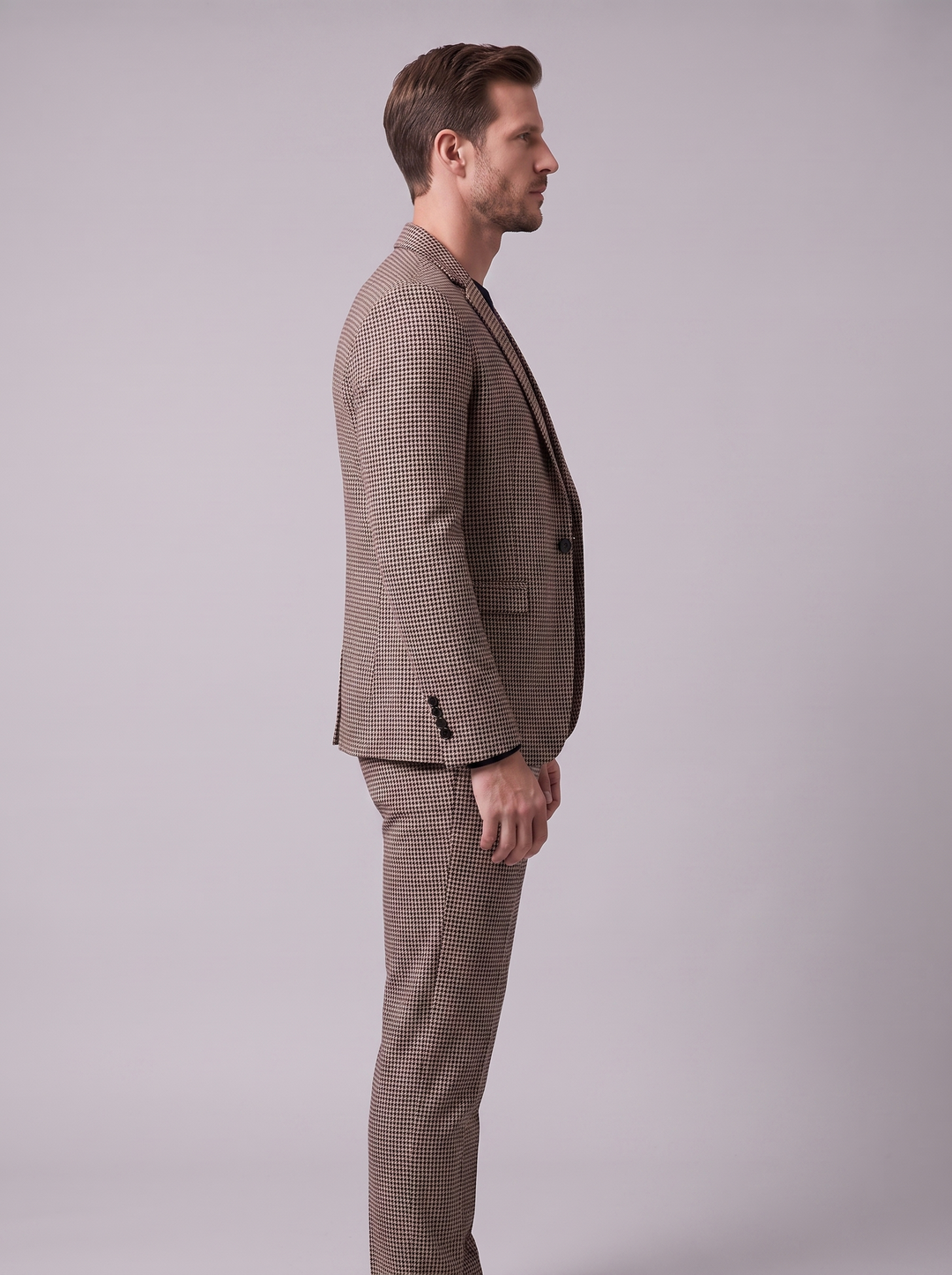 Men's Check Pattern Tailored Suit