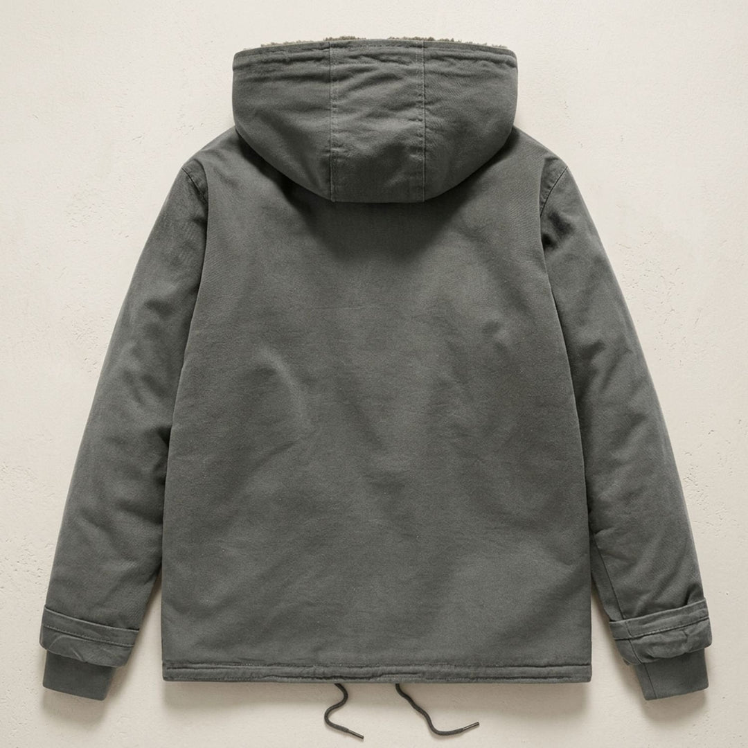 Milan | Men's Sherpa-Lined Winter Jacket with Hood and Buttons